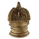 Goddess Lakshmi Engraved Brass Temple Kamakshi Oil Lamp Diya